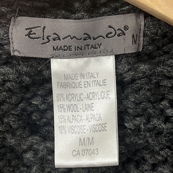 Anthropology Elsamanda Long Knitted Cardigan Sweater Jacket Wool Alpaca Blend M - Picture 12 of 13